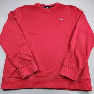 Psycho Bunny Pullover Crewneck Sweatshirt Red Embroidered Mens XL (7) Sweater